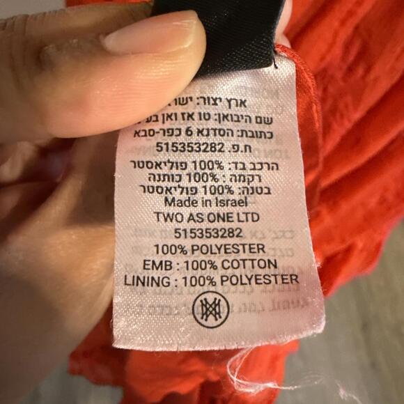 $725 Sabina Musayev Coral Camellia V-Neck Tiered Maxi Gown w/ Floral Chiffon MED - Picture 13 of 13